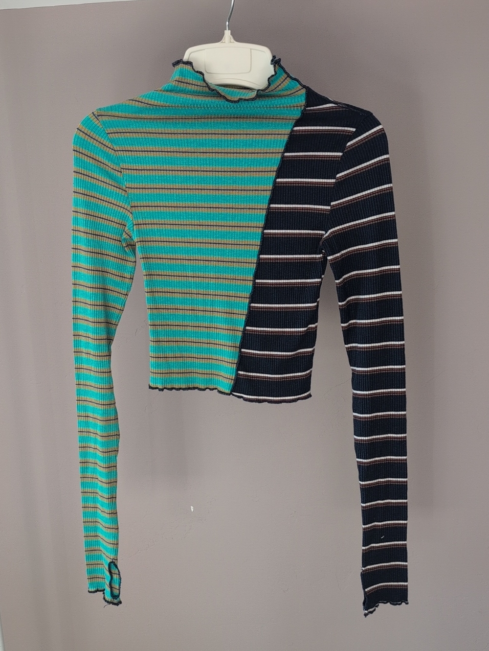 We The Free Striped Long Sleeve Mock Turtleneck Striped